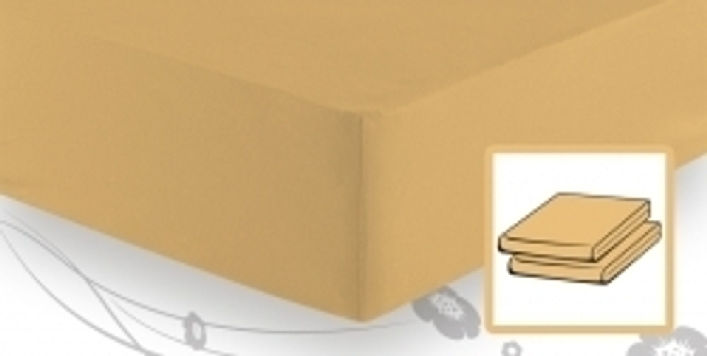 Простыня трикотажная 140-160x200 Elegante 8000 жёлтая