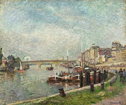 "Набережная Наполеона. Руан", Писсарро К., картина для интерьера (репродукция)
