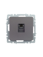 BRITE Розетка компьютерная RJ45 кат.5E РК10-БрС сталь IEK