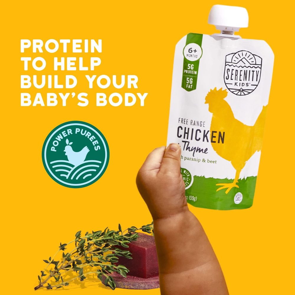 Serenity Kids, натуральная курица с чабрецом, пастернаком и свеклой, для детей от 6 месяцев, 99 г (3,5 унции)