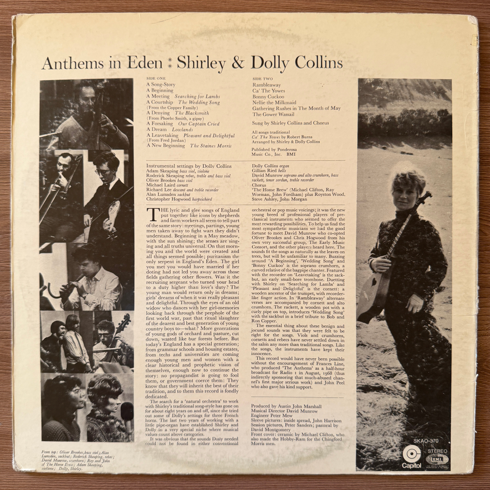 Shirley Collins & Dolly Collins ‎– Anthems In Eden (США 1969г.) Т