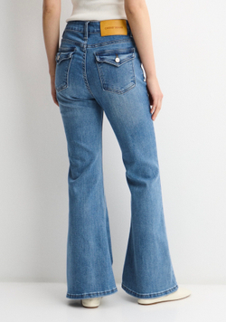 Джинсы клеш М7 голубой