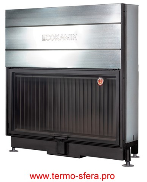 Каминная топка Экокамин ВЕГА 1600 PB чёрный шамот подовое горение