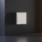 Клавиши для выключателя/переключателя двухклавишного с подсветкой, S70 (хлопок)