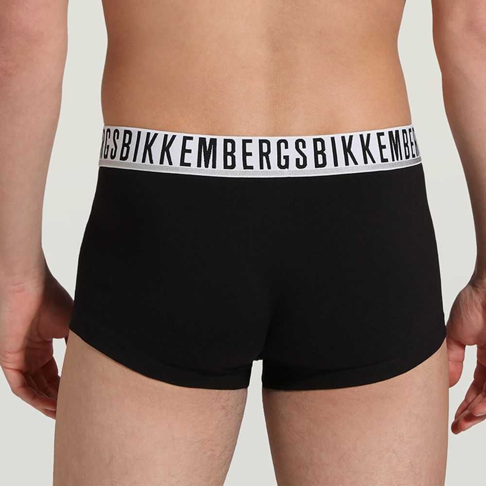 Мужские трусы боксеры (белый, темно-синий, черный) набор 3в1 Bikkembergs ESSENTIAL BKK1UTR01TR