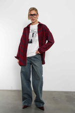 Футболка женская с оверсайз Модная пресса (молочный)