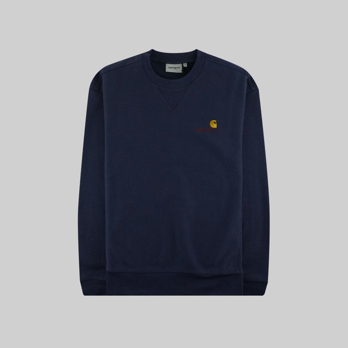 Толстовка мужская Carhartt WIP American Script Sweatshirt артикул:I025475_blue - купить в магазине Дайс
