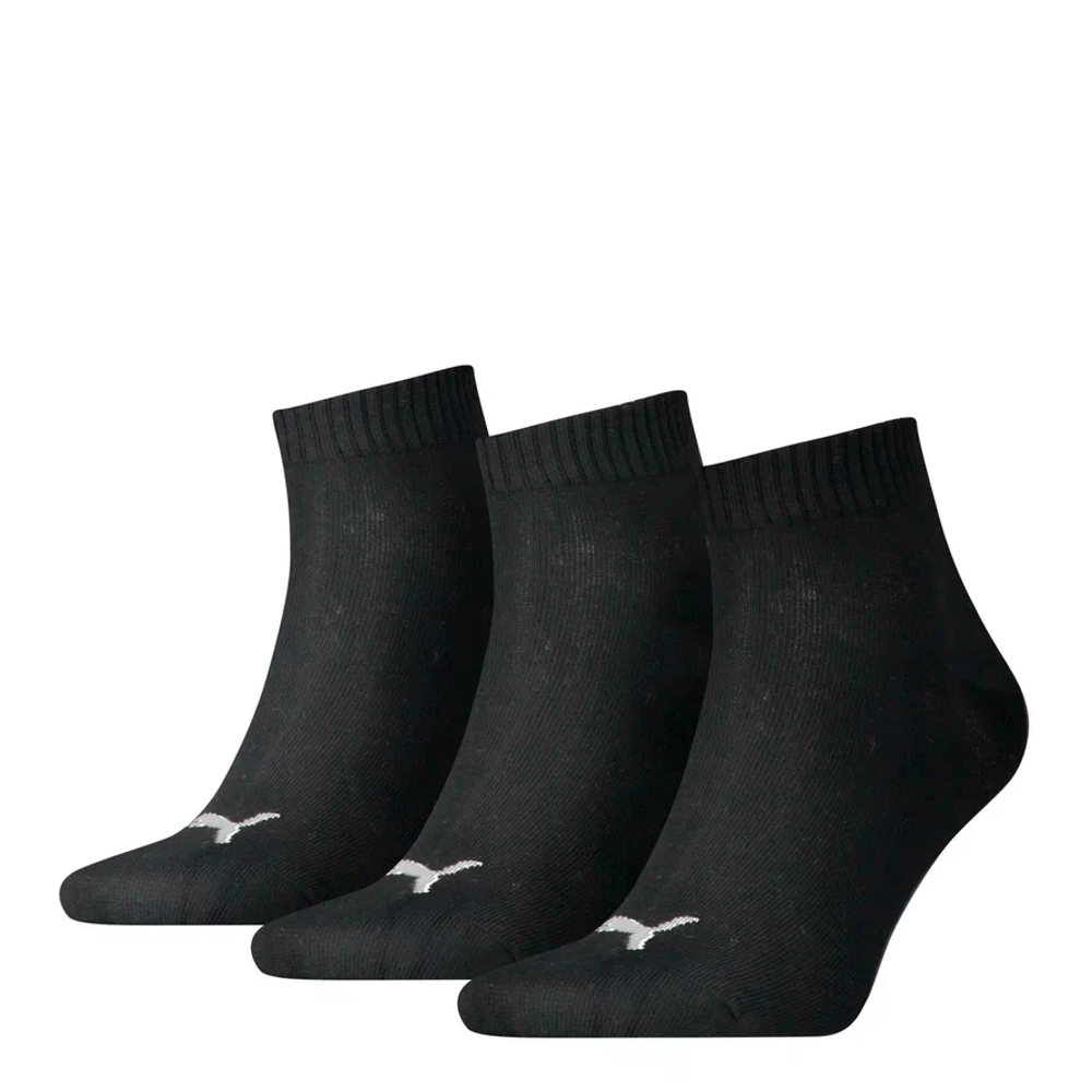 Носки PUMA UNISEX QUARTER PLAIN 3P black