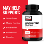 Force Factor, цитрат магния, 150 мг, 180 растительных капсул