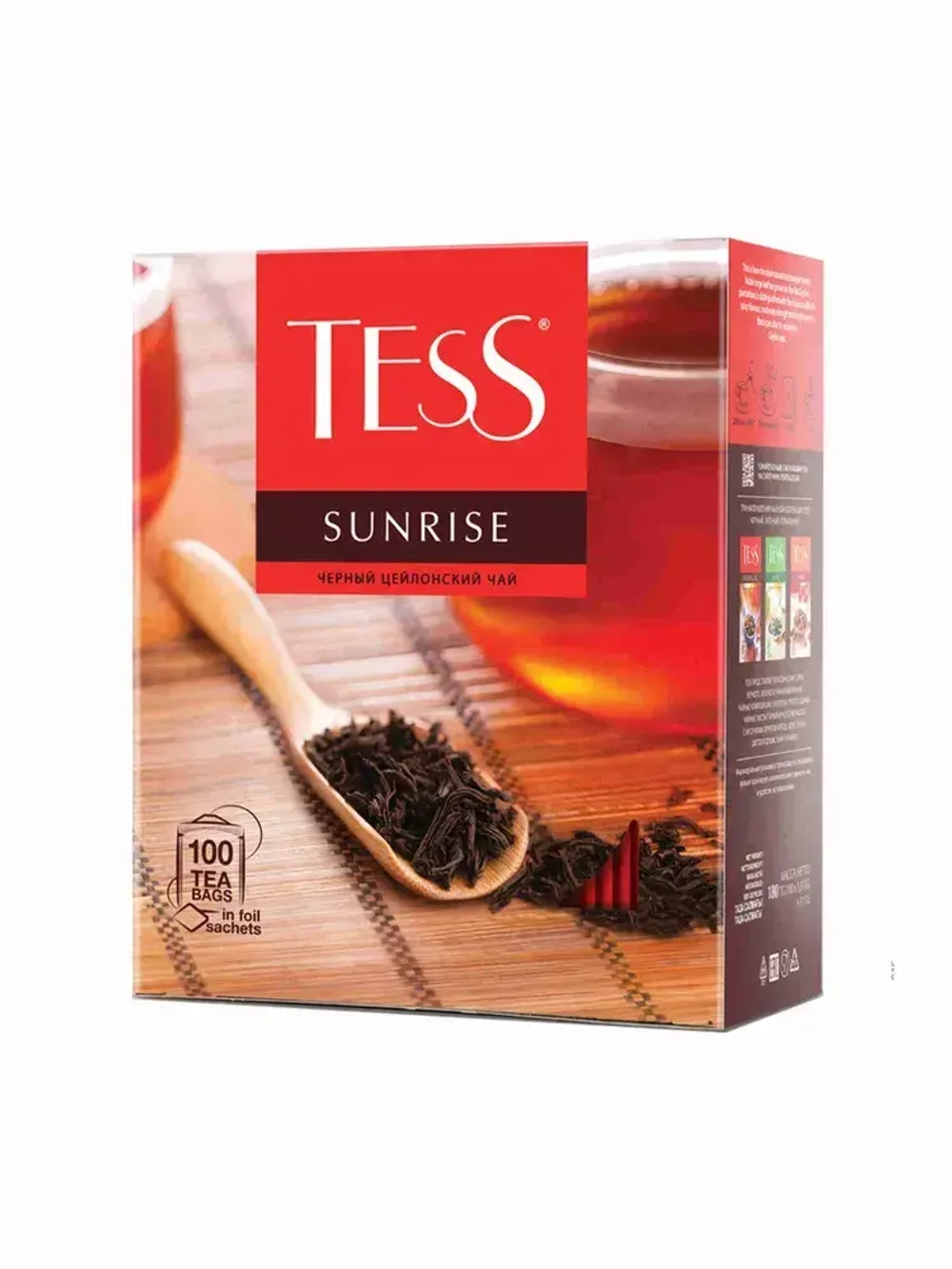 Черный цейлонский чай Tess Sunrise в пакетиках,100 шт