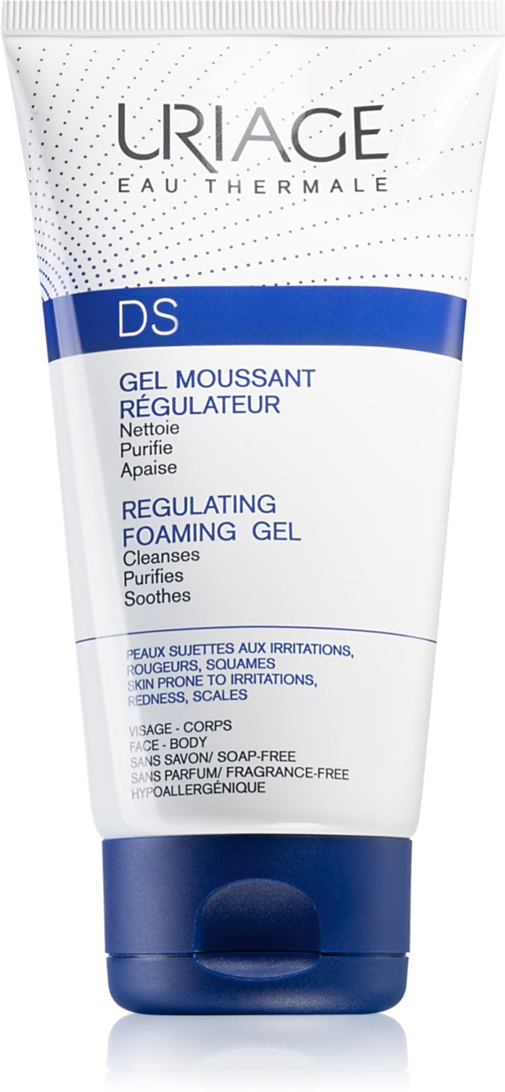 Uriage DS Regulating Foaming Gel - успокаивающий гель для сухой и зудящей кожи /   150  ml  / GTIN 3661434000089