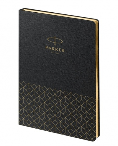 Ежедневник недатированный, черный c нанесением Logo Parker