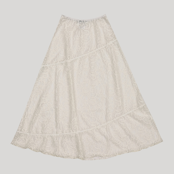 Lace Long Skirt Coconut Milk