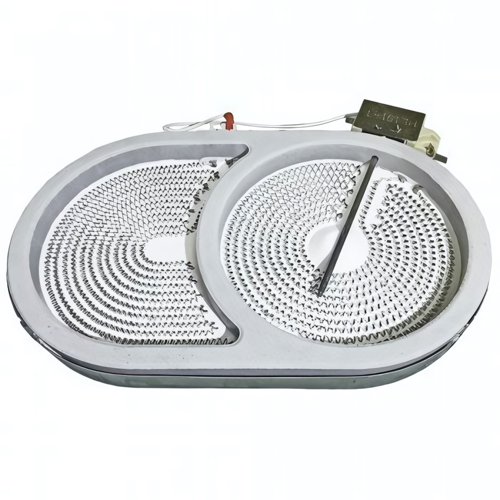 Электроконфорка для стеклокерамических плит овальный тип HL 101.2000/900Вт внешний размер 165*270мм, внутренний размер 138*242мм, толщина стенки 12мм