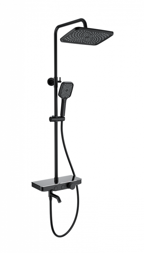 Душевая система с термостатом WONZON & WOGHAND, Черный матовый (WW-B3099-A-MB)