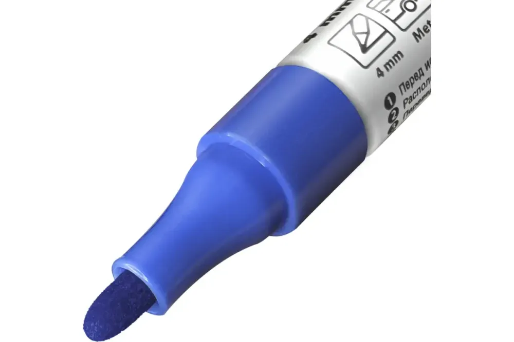 Маркер LEKON Standart с нитроэмалью 4мм, синий, 011604