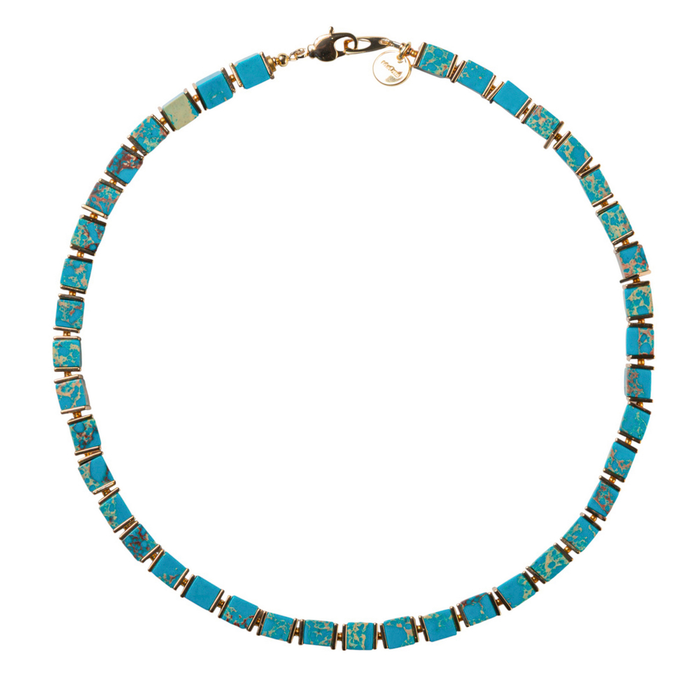 Колье "КУБ" turquoise