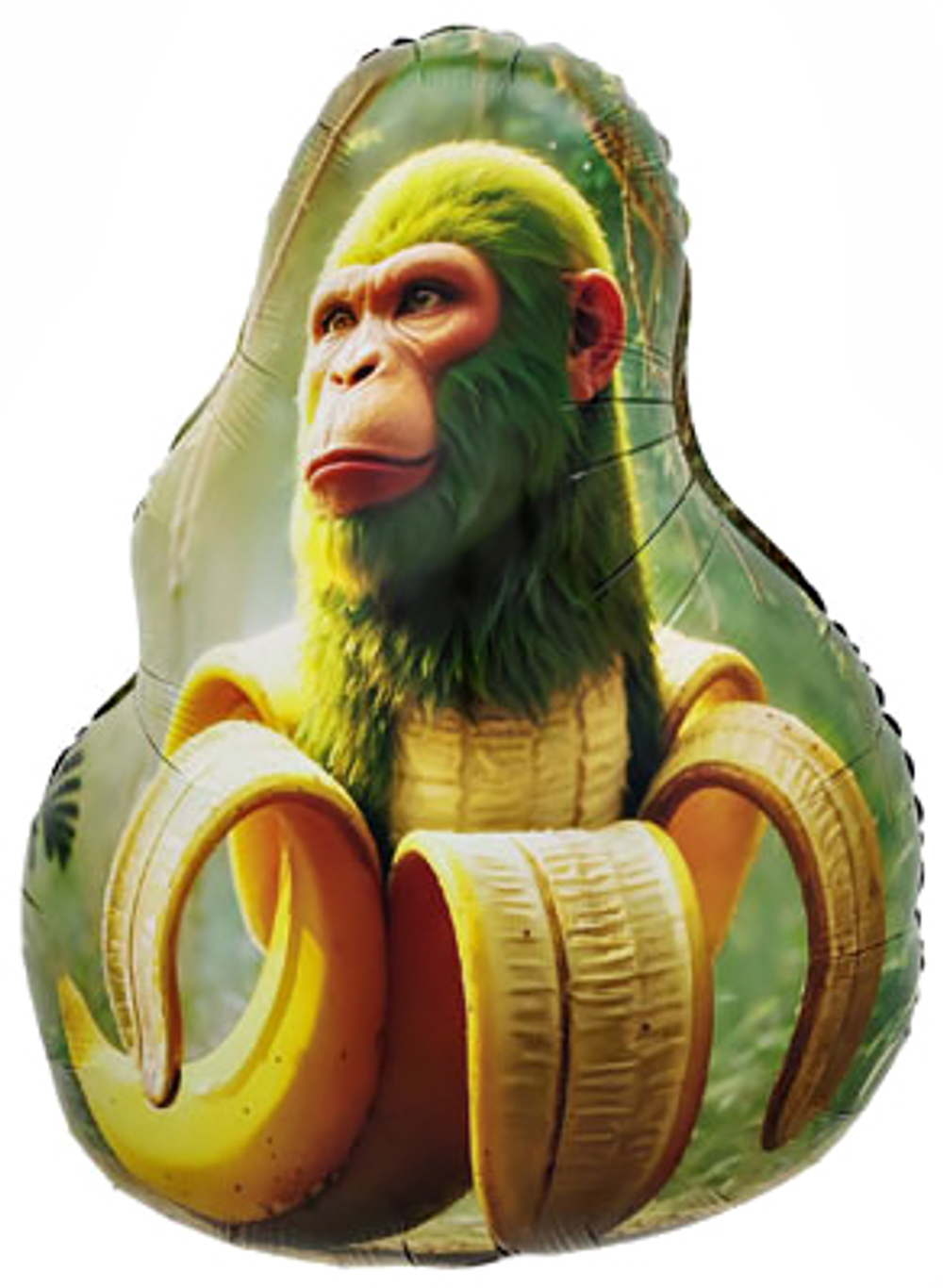 Купить фигурный шар с гелием в виде шимпанзе в теле банана итальянский мем