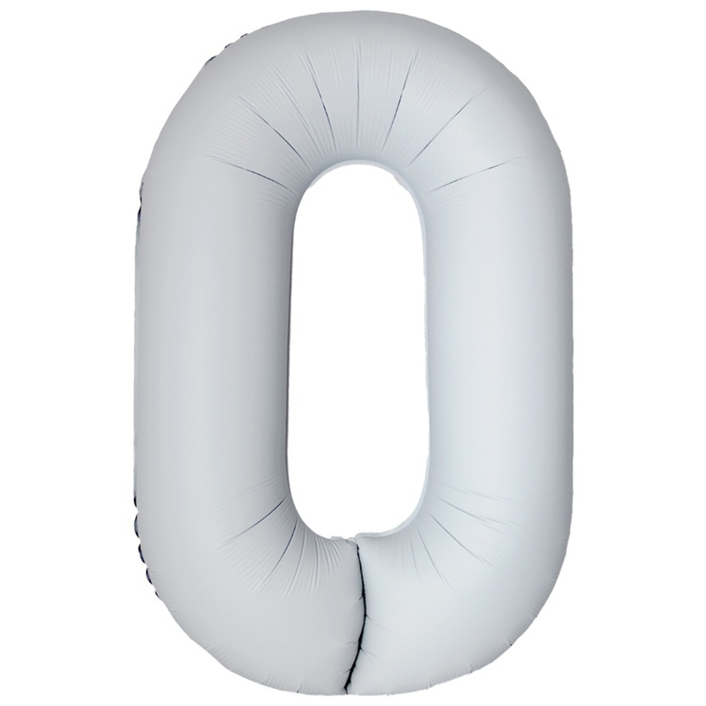 Цифры 102 см "Белые сатиновые" слим (slim)