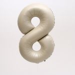 К Шар 40 Цифра 8  «Взбитые сливки» (БГ-60)