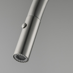 Смеситель для кухни 35к G4398-45 GAPPO нерж. сталь, высокий выдвижной излив, САТИН