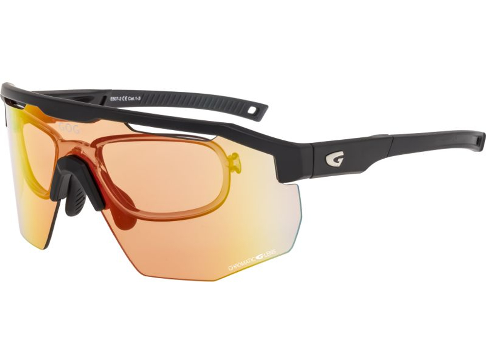 Спортивные очки с диоптриями GOG Argo С / Matt Black / Photochromic Red Lens