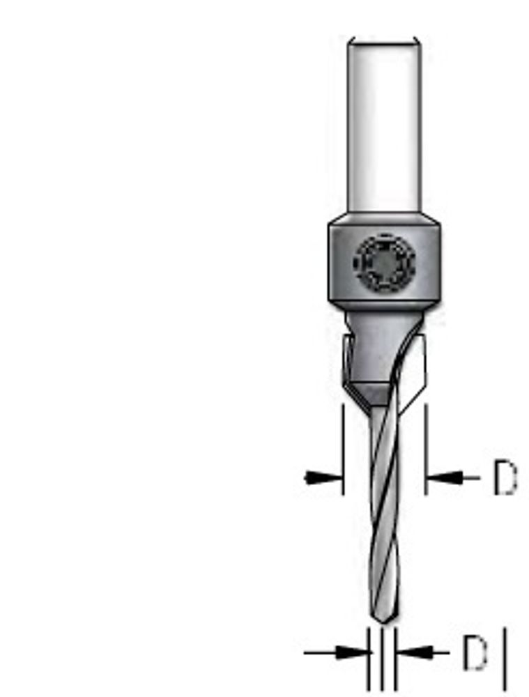Зенковка оправка коническая для рем набора PL D10 с универсальным сверлом 5 хвостовик 8 AC10505S
