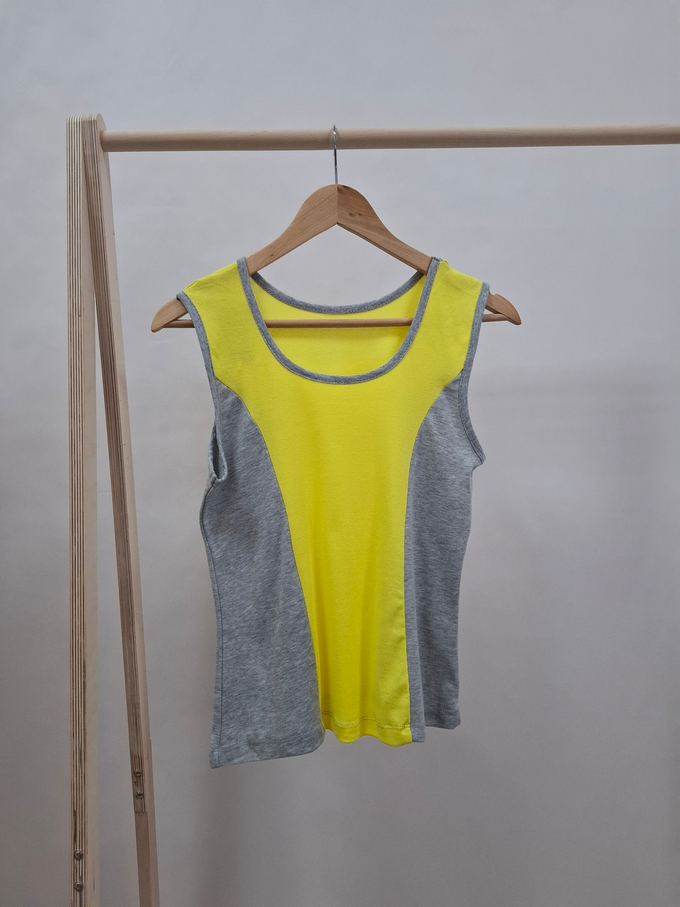 Майка Мк-403Х/серо-желтый