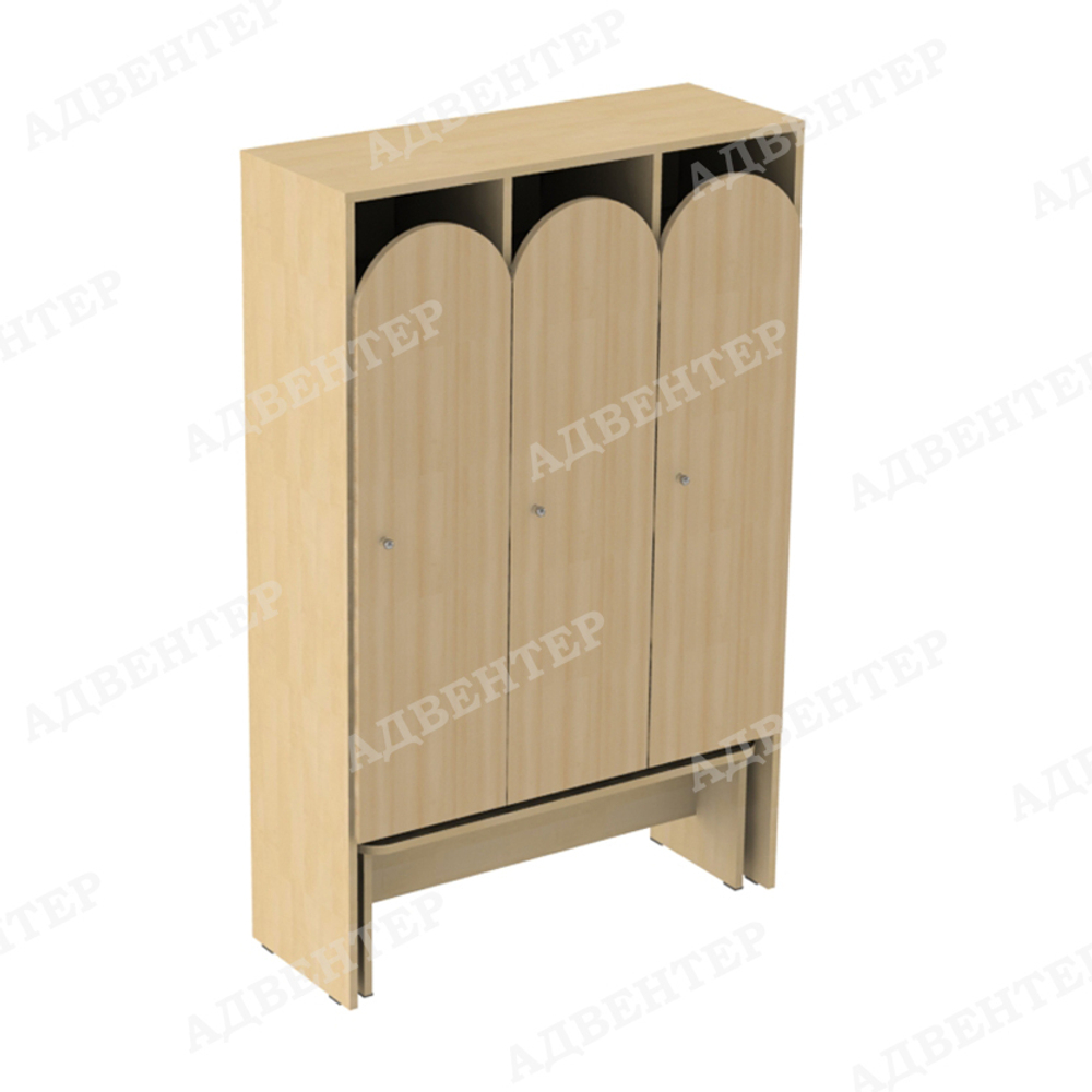 Шкаф детский для одежды 3 СЕКЦИИ