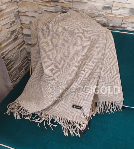 Плед из пуха яка 140x200 см. (GOBISUN ) - бежевый