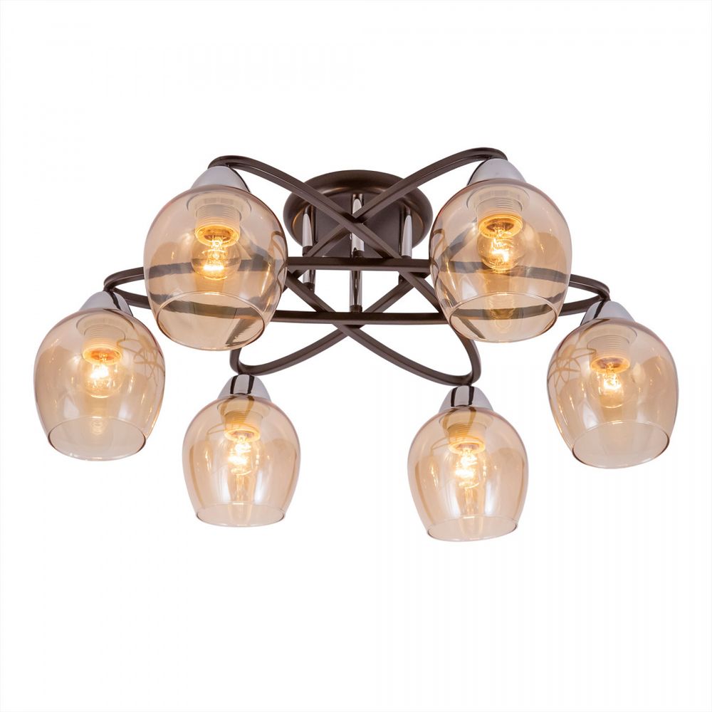 Citilux Элвин CL107165 Люстра потолочная Венге Хром