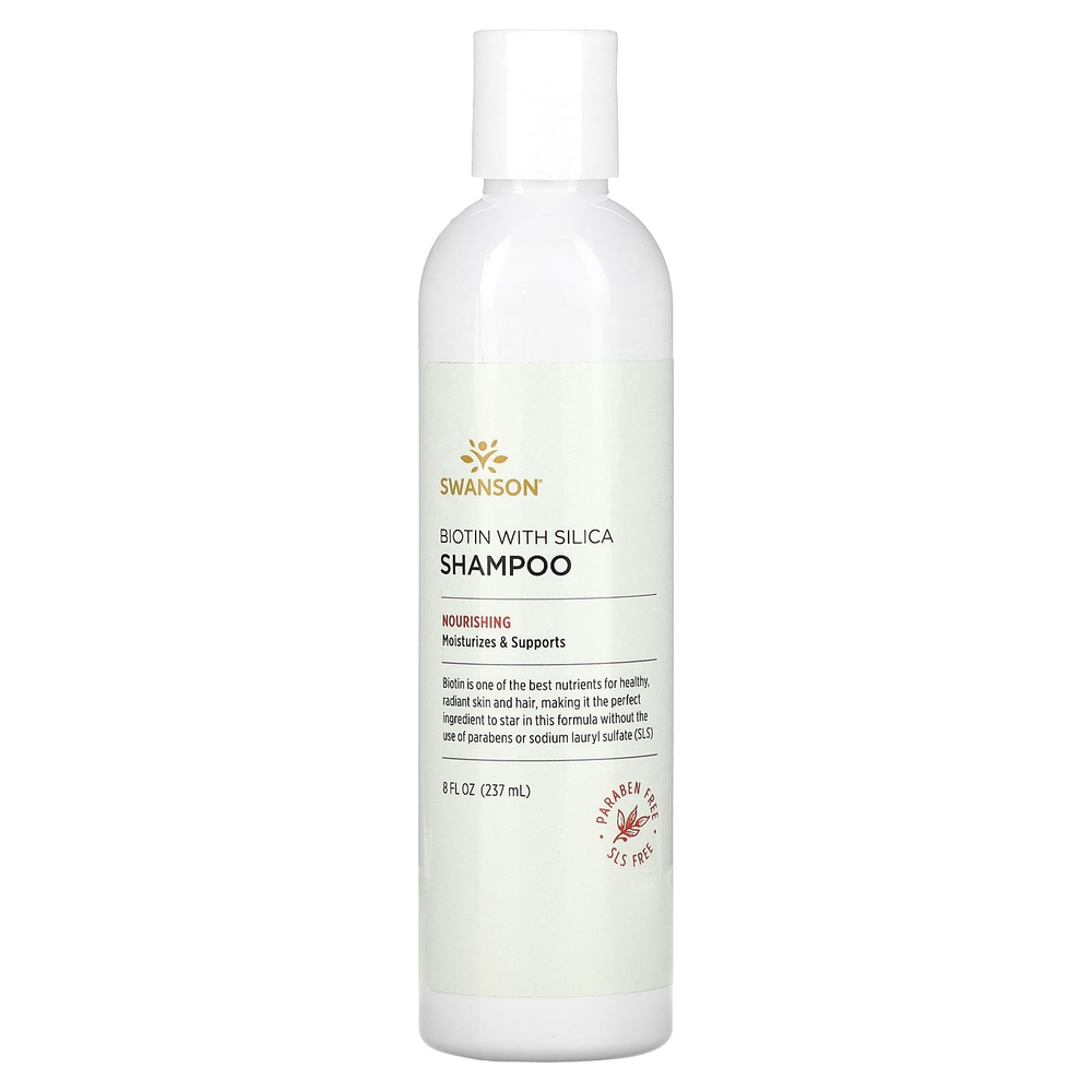 Swanson, Шампунь с биотином и диоксидом кремния, 237 мл (8 жидк. унц.)