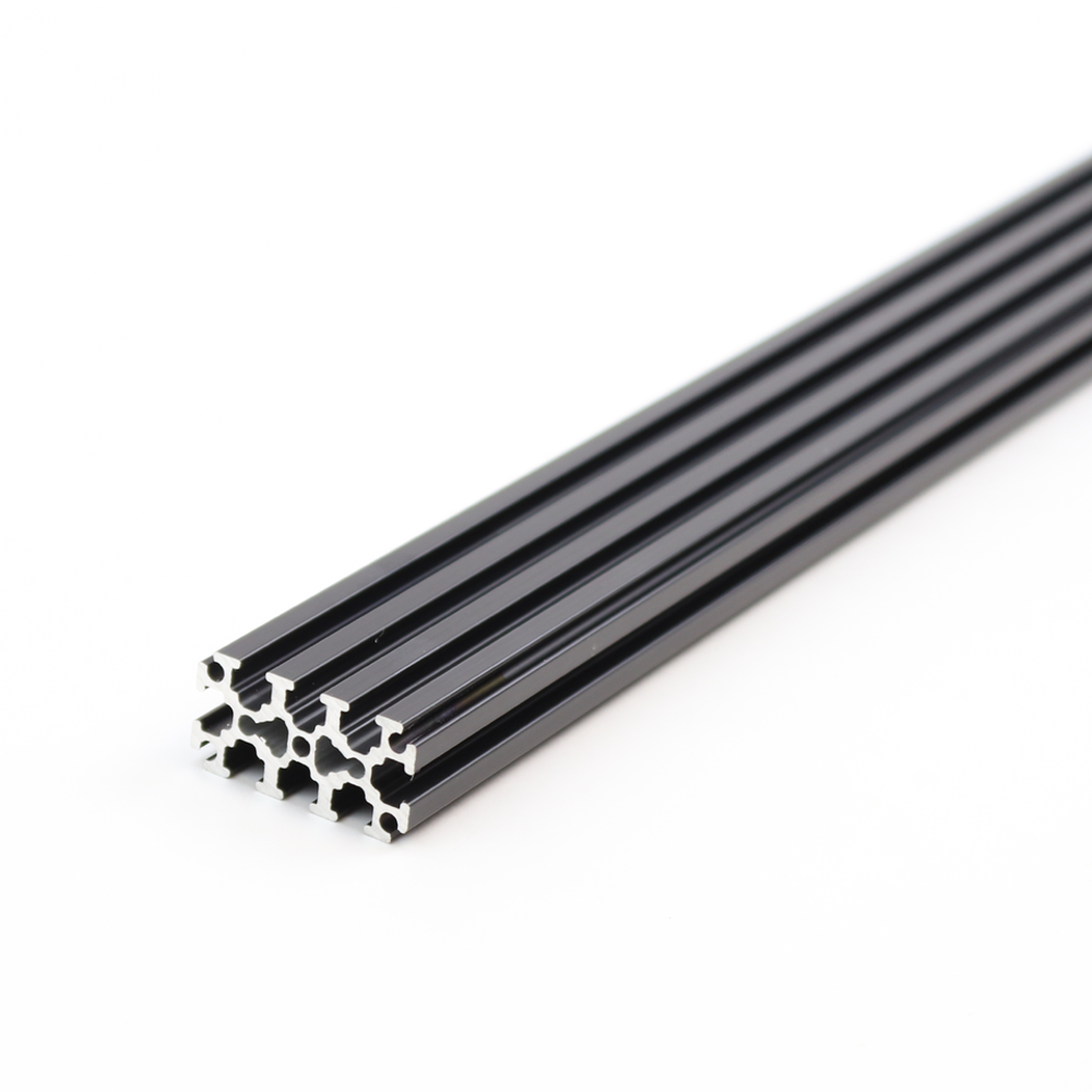 (REV-41-1586) 15mm x 30mm Extrusion - 1m - 90° Ends - Black Anodized