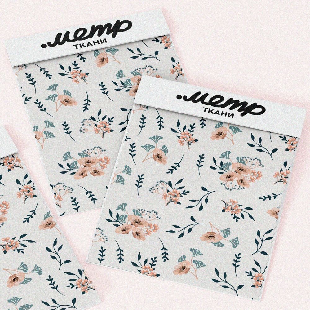 Ткань атлас изящные цветочные композиции