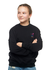 Кофта свитшот, арт.T12.02.B, цв.чёрный