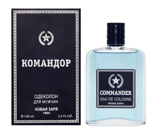 Новая Заря Одеколон для мужчин "КОМАНДОР" Россия 100мл