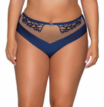 Синие трусики-слипы с вышивкой Monarch (Размер: XXL) (Цвет: синий)