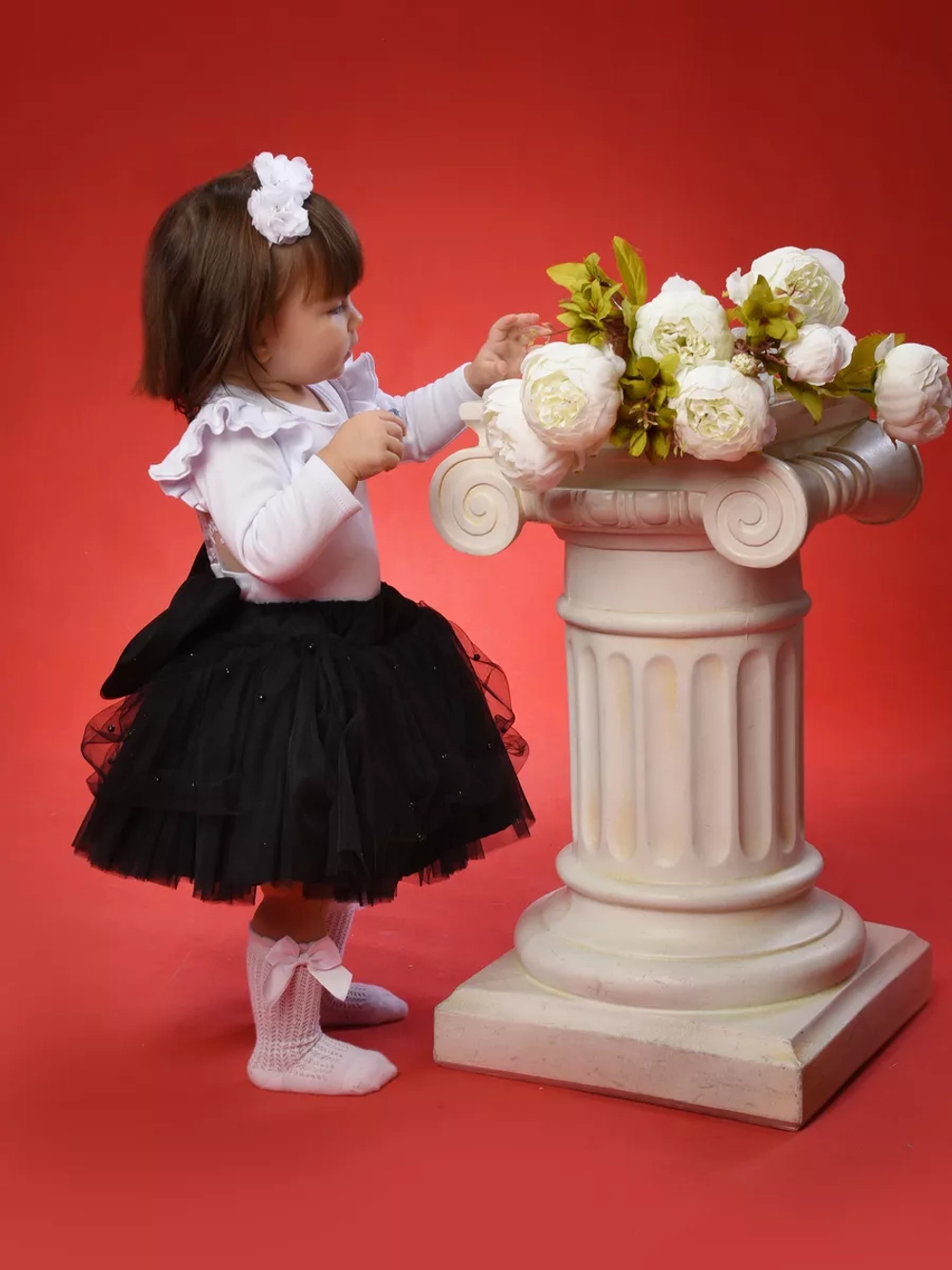 Юбка-пачка фатиновая с бусами