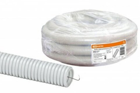 Труба гофрированная ПВХ d 16 с зондом (50 м) легкая TDM SQ0401-0011
