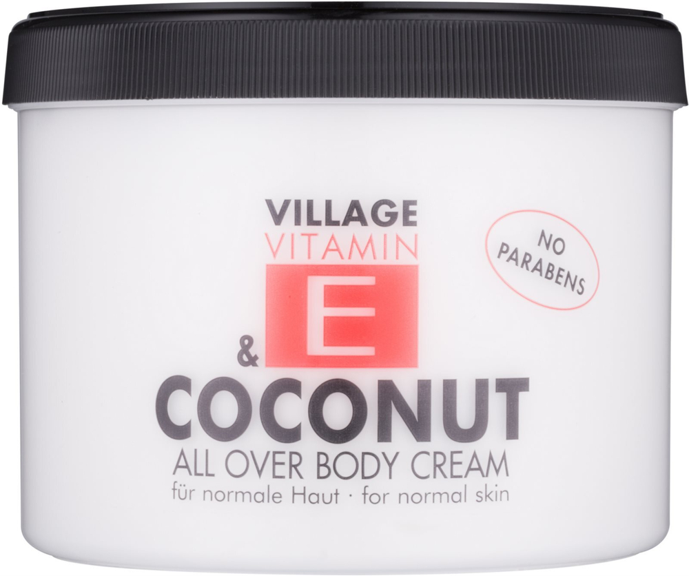 Village Vitamin E Coconut - крем для тела /  bez parabenów 500  ml  / GTIN 4000926950645