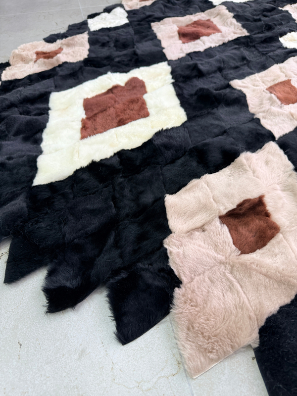Покрывало меховое ковер из шкуры овчины