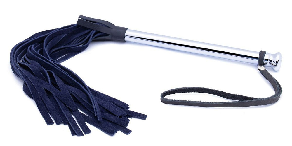 Многохвостовая плеть Индиго - 50 см. (Цвет: темно-синий)