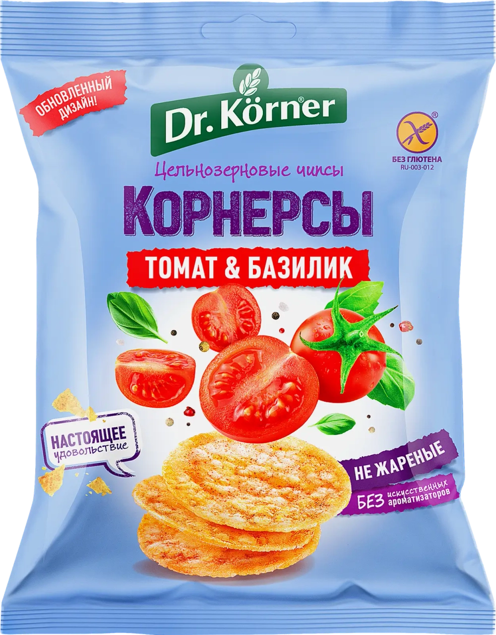 Корнерсы Dr.Korner Кукурузно-рисовые с томатом и базиликом 50г