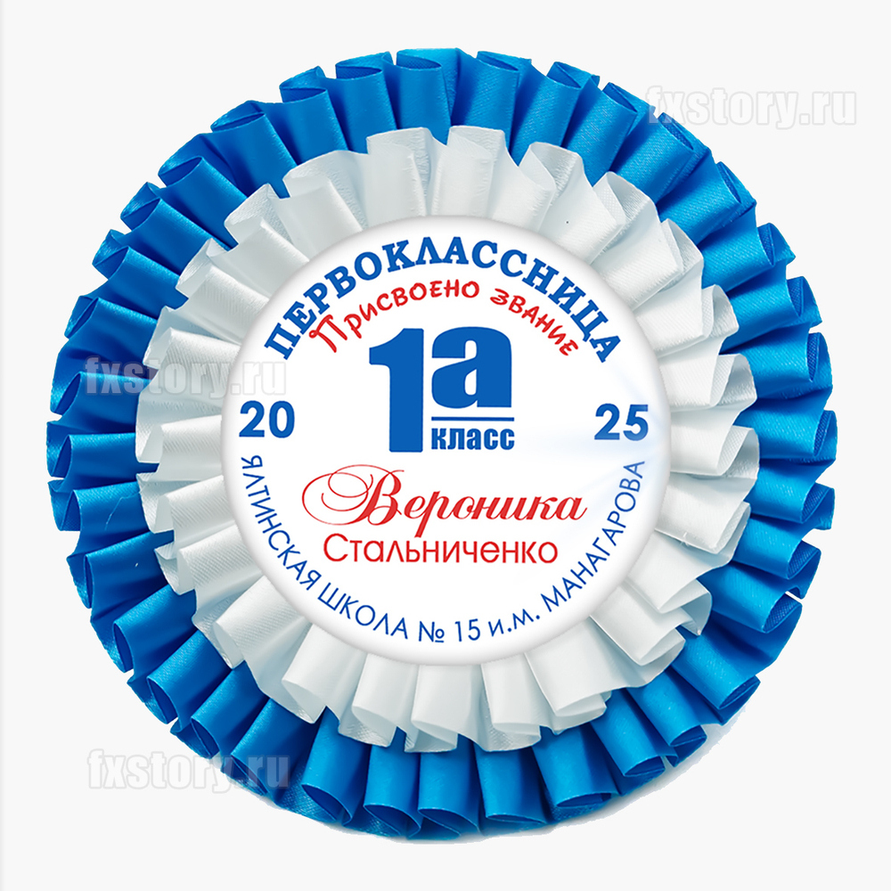 Розетка наградная "Первоклассник" (P24). Именная.