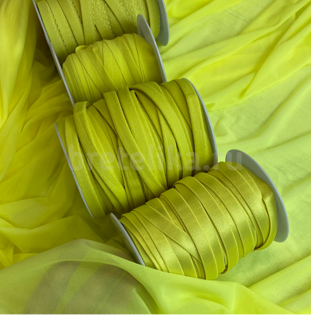 Сетка эластичная салатово-желтая однотонная