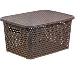 Ящик РОТАНГ с крышкой 4л. 280*185*126мм М2372