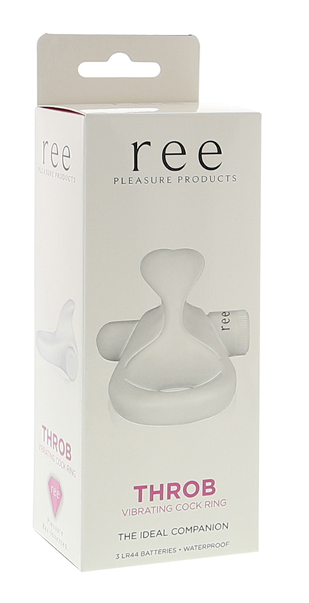 Белое виброкольцо Throb