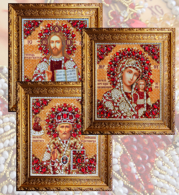 И-17-2 Комплект наборов для вышивания Иконостас (золотой)