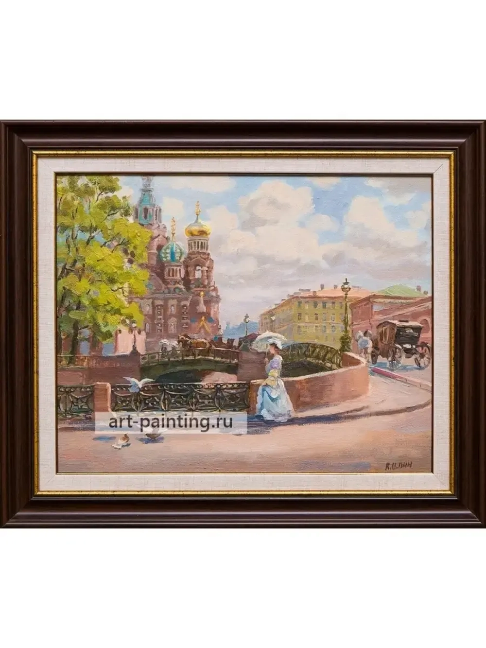 Картина маслом Вид на Спас-на-Крови Ильин