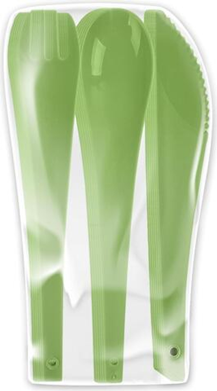 Набор столовых приборов на 6 персон Grill Party 18 предметов пастельно-зеленый